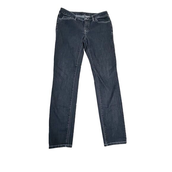 Prana Jeans 8/29‎ Straight Slim Mid Rise Charcoal Acid Wash Black Gray - Picture 1 of 15